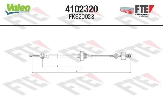 Seilzug, Kupplungsbetätigung FTE 4102320 Bild Seilzug, Kupplungsbetätigung FTE 4102320