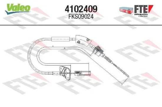 Seilzug, Kupplungsbetätigung FTE 4102409 Bild Seilzug, Kupplungsbetätigung FTE 4102409