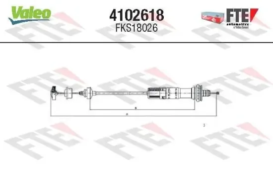 Seilzug, Kupplungsbetätigung FTE 4102618 Bild Seilzug, Kupplungsbetätigung FTE 4102618