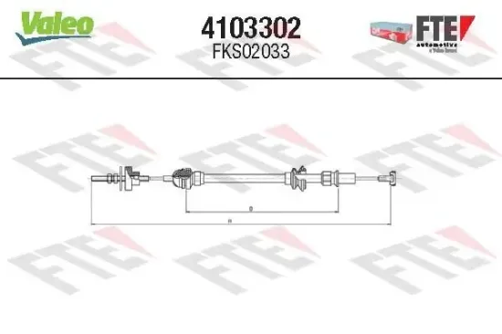 Seilzug, Kupplungsbetätigung FTE 4103302 Bild Seilzug, Kupplungsbetätigung FTE 4103302