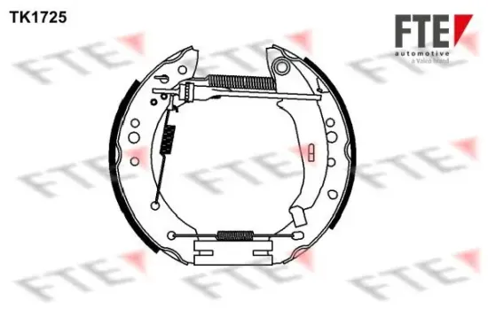 Bremsbackensatz Hinterachse FTE 9110008 Bild Bremsbackensatz Hinterachse FTE 9110008