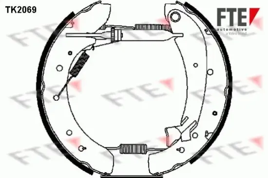 Bremsbackensatz Hinterachse FTE 9110021 Bild Bremsbackensatz Hinterachse FTE 9110021