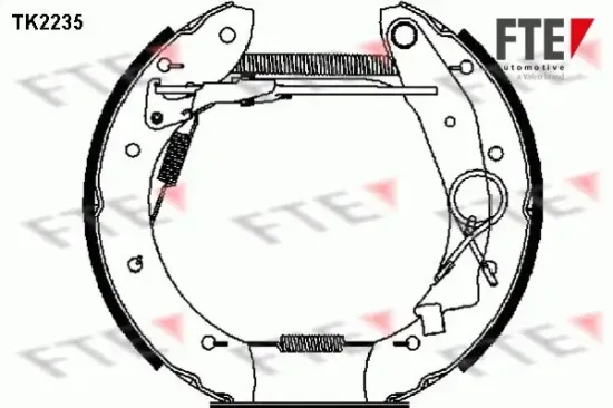 Bremsbackensatz Hinterachse FTE 9110022 Bild Bremsbackensatz Hinterachse FTE 9110022