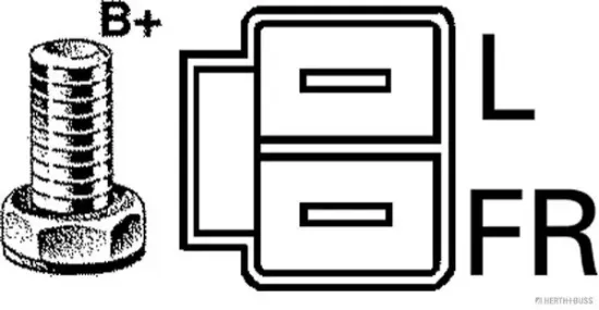 Generator 14 V HERTH+BUSS JAKOPARTS J5110535 Bild Generator 14 V HERTH+BUSS JAKOPARTS J5110535