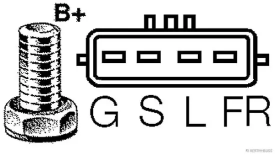 Generator 14 V HERTH+BUSS JAKOPARTS J5110511 Bild Generator 14 V HERTH+BUSS JAKOPARTS J5110511