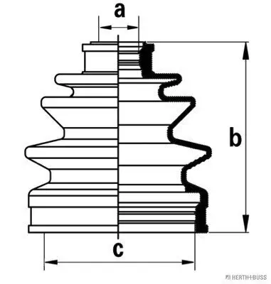 Faltenbalgsatz, Antriebswelle HERTH+BUSS JAKOPARTS J2860501 Bild Faltenbalgsatz, Antriebswelle HERTH+BUSS JAKOPARTS J2860501