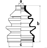 Faltenbalgsatz, Antriebswelle Vorderachse links Vorderachse rechts radseitig HERTH+BUSS JAKOPARTS J2860503