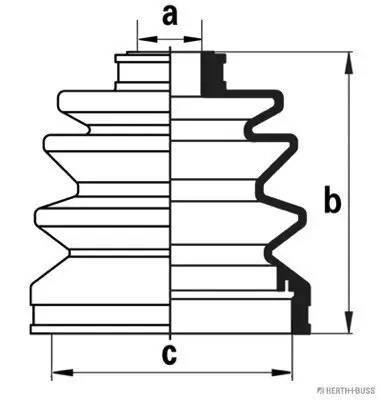 Faltenbalgsatz, Antriebswelle HERTH+BUSS JAKOPARTS J2861002