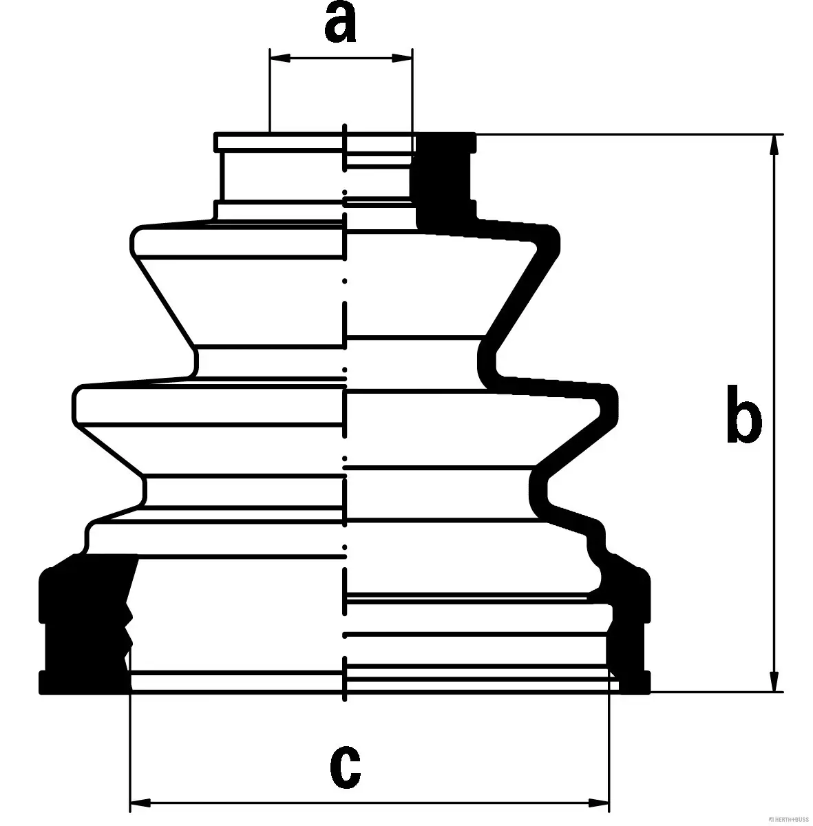 Faltenbalgsatz, Antriebswelle Hinterachse links Hinterachse rechts getriebeseitig HERTH+BUSS JAKOPARTS J2862027