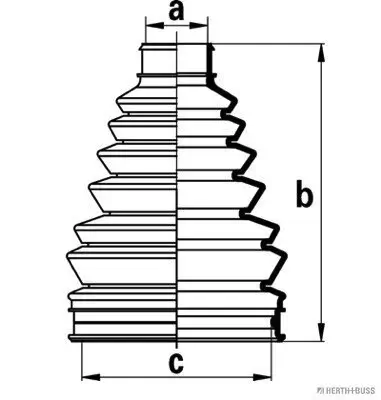 Faltenbalgsatz, Antriebswelle HERTH+BUSS JAKOPARTS J2865010 Bild Faltenbalgsatz, Antriebswelle HERTH+BUSS JAKOPARTS J2865010