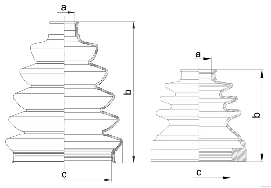 Faltenbalgsatz, Antriebswelle Vorderachse beidseitig radseitig HERTH+BUSS JAKOPARTS J2872005 Bild Faltenbalgsatz, Antriebswelle Vorderachse beidseitig radseitig HERTH+BUSS JAKOPARTS J2872005