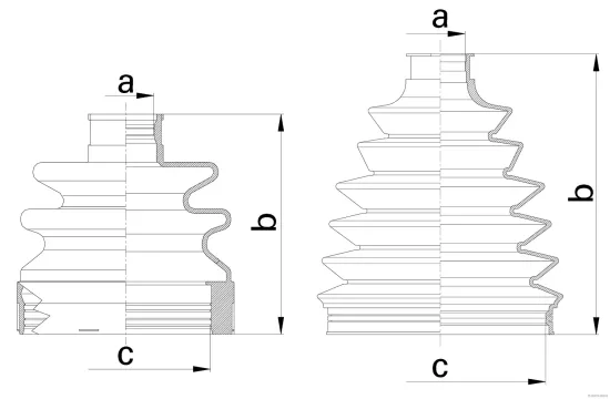 Faltenbalgsatz, Antriebswelle HERTH+BUSS JAKOPARTS J2880511 Bild Faltenbalgsatz, Antriebswelle HERTH+BUSS JAKOPARTS J2880511