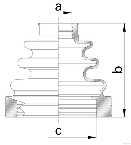 Faltenbalgsatz, Antriebswelle Vorderachse links getriebeseitig HERTH+BUSS JAKOPARTS J2882024 Bild Faltenbalgsatz, Antriebswelle Vorderachse links getriebeseitig HERTH+BUSS JAKOPARTS J2882024