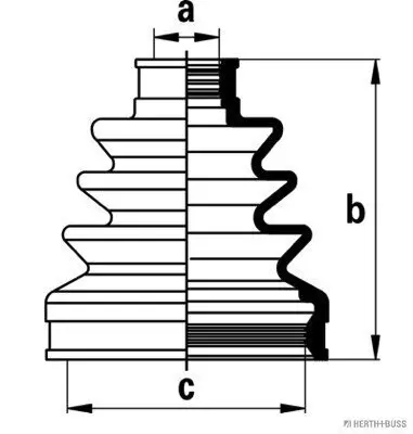 Faltenbalgsatz, Antriebswelle Vorderachse beidseitig getriebeseitig HERTH+BUSS JAKOPARTS J2884022 Bild Faltenbalgsatz, Antriebswelle Vorderachse beidseitig getriebeseitig HERTH+BUSS JAKOPARTS J2884022