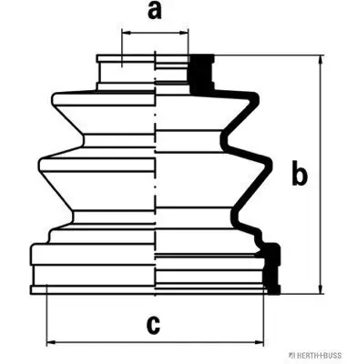Faltenbalgsatz, Antriebswelle HERTH+BUSS JAKOPARTS J2885007 Bild Faltenbalgsatz, Antriebswelle HERTH+BUSS JAKOPARTS J2885007