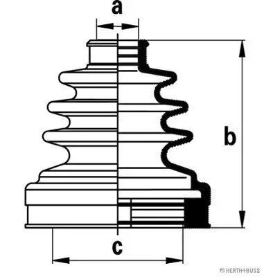 Faltenbalgsatz, Antriebswelle HERTH+BUSS JAKOPARTS J2885016 Bild Faltenbalgsatz, Antriebswelle HERTH+BUSS JAKOPARTS J2885016