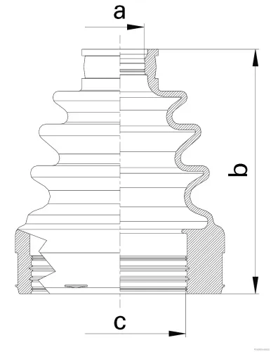 Faltenbalgsatz, Antriebswelle Vorderachse rechts getriebeseitig HERTH+BUSS JAKOPARTS J2890300 Bild Faltenbalgsatz, Antriebswelle Vorderachse rechts getriebeseitig HERTH+BUSS JAKOPARTS J2890300