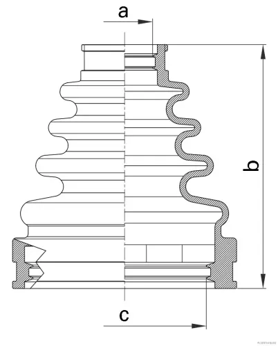 Faltenbalgsatz, Antriebswelle Vorderachse rechts getriebeseitig HERTH+BUSS JAKOPARTS J2892003 Bild Faltenbalgsatz, Antriebswelle Vorderachse rechts getriebeseitig HERTH+BUSS JAKOPARTS J2892003