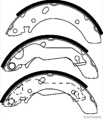 Bremsbackensatz Hinterachse HERTH+BUSS JAKOPARTS J3500510 Bild Bremsbackensatz Hinterachse HERTH+BUSS JAKOPARTS J3500510