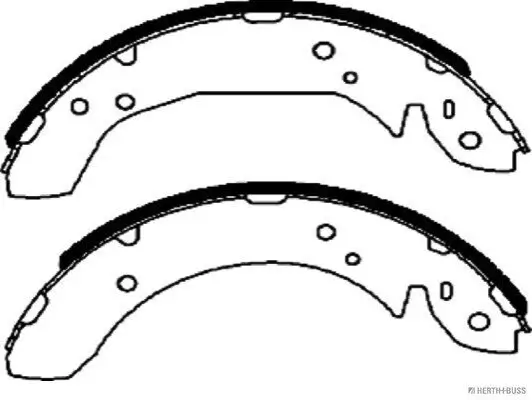 Bremsbackensatz Hinterachse HERTH+BUSS JAKOPARTS J3500530 Bild Bremsbackensatz Hinterachse HERTH+BUSS JAKOPARTS J3500530