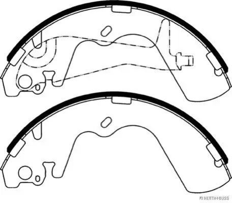 Bremsbackensatz Hinterachse HERTH+BUSS JAKOPARTS J3500531 Bild Bremsbackensatz Hinterachse HERTH+BUSS JAKOPARTS J3500531