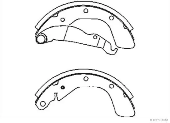 Bremsbackensatz Hinterachse HERTH+BUSS JAKOPARTS J3500902 Bild Bremsbackensatz Hinterachse HERTH+BUSS JAKOPARTS J3500902