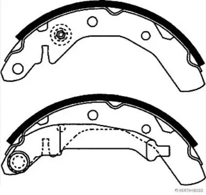 Bremsbackensatz HERTH+BUSS JAKOPARTS J3500905 Bild Bremsbackensatz HERTH+BUSS JAKOPARTS J3500905