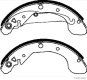 Bremsbackensatz Hinterachse HERTH+BUSS JAKOPARTS J3500909