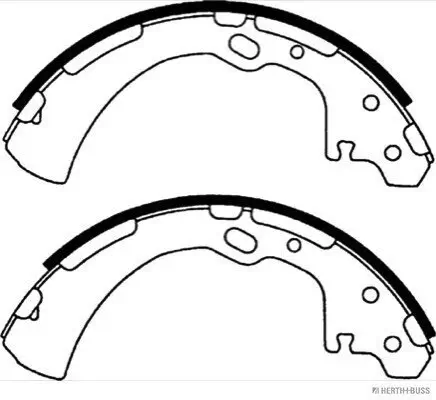 Bremsbackensatz Hinterachse HERTH+BUSS JAKOPARTS J3501038 Bild Bremsbackensatz Hinterachse HERTH+BUSS JAKOPARTS J3501038