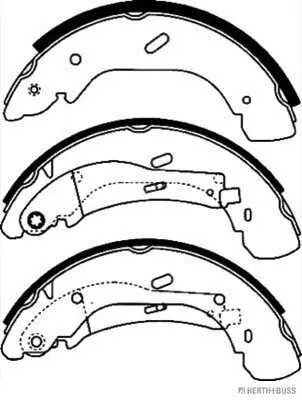 Bremsbackensatz Hinterachse HERTH+BUSS JAKOPARTS J3501052 Bild Bremsbackensatz Hinterachse HERTH+BUSS JAKOPARTS J3501052