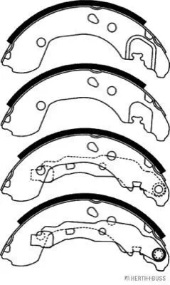 Bremsbackensatz Hinterachse HERTH+BUSS JAKOPARTS J3501055 Bild Bremsbackensatz Hinterachse HERTH+BUSS JAKOPARTS J3501055