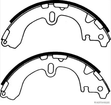 Bremsbackensatz Hinterachse HERTH+BUSS JAKOPARTS J3502034 Bild Bremsbackensatz Hinterachse HERTH+BUSS JAKOPARTS J3502034