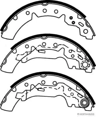Bremsbackensatz HERTH+BUSS JAKOPARTS J3502070 Bild Bremsbackensatz HERTH+BUSS JAKOPARTS J3502070