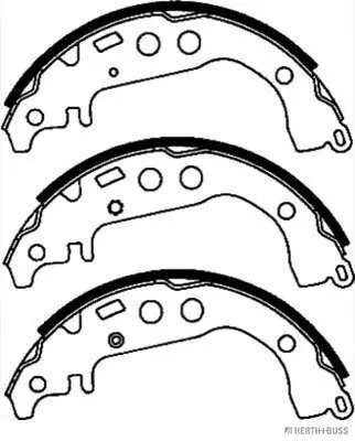 Bremsbackensatz Hinterachse HERTH+BUSS JAKOPARTS J3502071 Bild Bremsbackensatz Hinterachse HERTH+BUSS JAKOPARTS J3502071