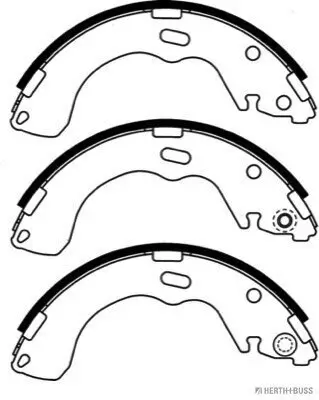 Bremsbackensatz Hinterachse HERTH+BUSS JAKOPARTS J3503039 Bild Bremsbackensatz Hinterachse HERTH+BUSS JAKOPARTS J3503039