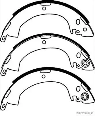Bremsbackensatz Hinterachse HERTH+BUSS JAKOPARTS J3505001 Bild Bremsbackensatz Hinterachse HERTH+BUSS JAKOPARTS J3505001