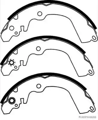Bremsbackensatz Hinterachse HERTH+BUSS JAKOPARTS J3505005 Bild Bremsbackensatz Hinterachse HERTH+BUSS JAKOPARTS J3505005