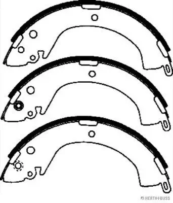 Bremsbackensatz Hinterachse HERTH+BUSS JAKOPARTS J3505033 Bild Bremsbackensatz Hinterachse HERTH+BUSS JAKOPARTS J3505033