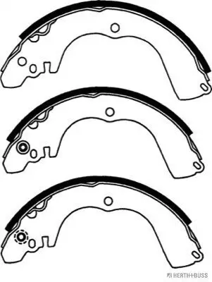 Bremsbackensatz Hinterachse HERTH+BUSS JAKOPARTS J3505037 Bild Bremsbackensatz Hinterachse HERTH+BUSS JAKOPARTS J3505037