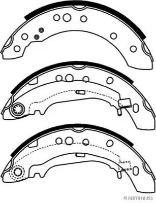 Bremsbackensatz HERTH+BUSS JAKOPARTS J3505046 Bild Bremsbackensatz HERTH+BUSS JAKOPARTS J3505046