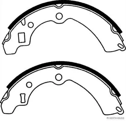 Bremsbackensatz HERTH+BUSS JAKOPARTS J3508010 Bild Bremsbackensatz HERTH+BUSS JAKOPARTS J3508010