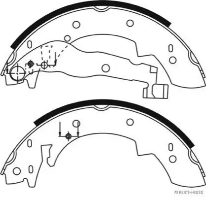 Bremsbackensatz HERTH+BUSS JAKOPARTS J3508017 Bild Bremsbackensatz HERTH+BUSS JAKOPARTS J3508017
