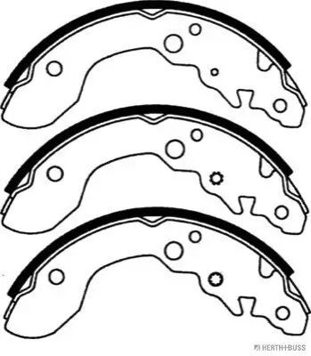 Bremsbackensatz Hinterachse HERTH+BUSS JAKOPARTS J3508020 Bild Bremsbackensatz Hinterachse HERTH+BUSS JAKOPARTS J3508020