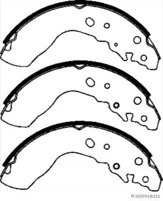 Bremsbackensatz Hinterachse HERTH+BUSS JAKOPARTS J3508021 Bild Bremsbackensatz Hinterachse HERTH+BUSS JAKOPARTS J3508021