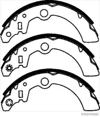 Bremsbackensatz Hinterachse HERTH+BUSS JAKOPARTS J3508025 Bild Bremsbackensatz Hinterachse HERTH+BUSS JAKOPARTS J3508025