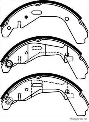 Bremsbackensatz Hinterachse HERTH+BUSS JAKOPARTS J3508028 Bild Bremsbackensatz Hinterachse HERTH+BUSS JAKOPARTS J3508028