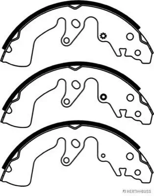 Bremsbackensatz Hinterachse HERTH+BUSS JAKOPARTS J3508031 Bild Bremsbackensatz Hinterachse HERTH+BUSS JAKOPARTS J3508031
