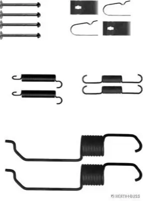 Zubehörsatz, Bremsbacken Hinterachse HERTH+BUSS JAKOPARTS J3563010 Bild Zubehörsatz, Bremsbacken Hinterachse HERTH+BUSS JAKOPARTS J3563010