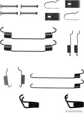 Zubehörsatz, Bremsbacken Hinterachse HERTH+BUSS JAKOPARTS J3563011