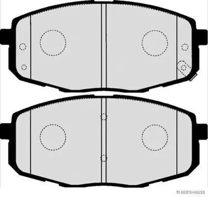 Bremsbelagsatz, Scheibenbremse Vorderachse HERTH+BUSS JAKOPARTS J3600319 Bild Bremsbelagsatz, Scheibenbremse Vorderachse HERTH+BUSS JAKOPARTS J3600319